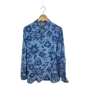 Falconeri Blue Floral Silk Shirt